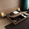 Camas baratas con almacenamiento, diseños de camas con caja de madera, muebles modernos de dormitorio para apartamentos y hoteles