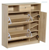  Zapatero diseño de madera Puerta extraíble y cajón Organizador Armario
