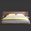 Cama de madera King Size con marco de cama con plataforma de Mdf, sencilla y moderna, con mesita de noche