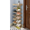 Zapatero moderno, armario de zapatos de madera ensamblado multicapa, Zapatero minimalista de madera, almacenamiento multifuncional